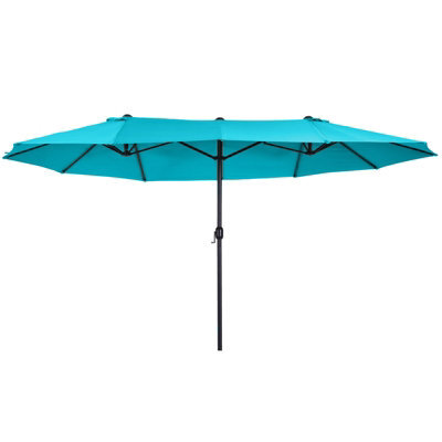 Outsunny 4.6M Garden Patio Umbrella Canopy Parasol Sun Shade W/o Base Blue - image 1