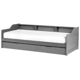 Beliani Trundle Bed Pine Wood Edern 90 X 200 Cm (Eu Single) Grey - thumbnail 6