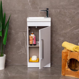 Plum&clay Novela Gloss White Floorstanding Cloakroom Vanity Unit (W)400mm - thumbnail 5