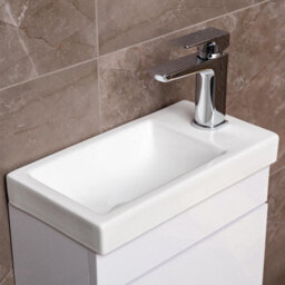 Plum&clay Novela Gloss White Floorstanding Cloakroom Vanity Unit (W)400mm - thumbnail 7