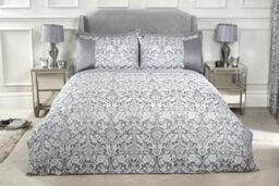 Harrow Duvet Set In Silver Grey - thumbnail 2