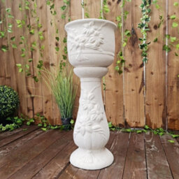 Floral Design Sandstone Jardinière