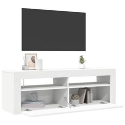 Berkfield Modern Tv Cabinet With Led Lights White 120X35X40 Cm - thumbnail 7