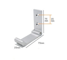 4-Piece Set, Silver, Foldable Wall Hooks, Mount For Office - thumbnail 5