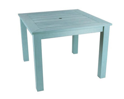 Winawood Wood Effect Square Dining Table - L98.3Cm X D98.3Cm X H76Cm - Powder Blue - image 1