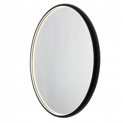 Spa Lighting Spa-44397 Roc 32W Ip44 Led 4000K (Cool White) Illuminated Circular Bathroom Mirror In A Black Finish