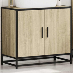 Berkfield Bathroom Sink Cabinet Sonoma Oak 65X33X60 Cm Engineered Wood - thumbnail 4