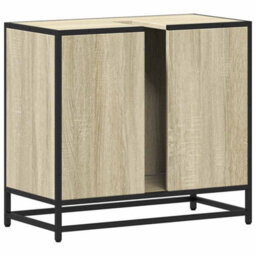 Berkfield Bathroom Sink Cabinet Sonoma Oak 65X33X60 Cm Engineered Wood - thumbnail 7
