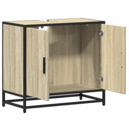Berkfield Bathroom Sink Cabinet Sonoma Oak 65X33X60 Cm Engineered Wood - thumbnail 8