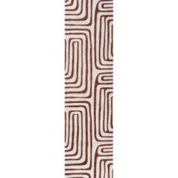 The Rugs Loft Terra And Ivory Curved Line Living Room Area Rug And Runners Soft Pile - thumbnail 9