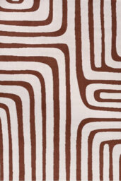 The Rugs Loft Terra And Ivory Curved Line Living Room Area Rug And Runners Soft Pile - thumbnail 2