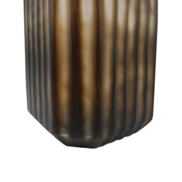 Vanity Living 27.5Cm Pleated Coffee Brown Handmade Glass Vase For Living Room Home Décor - thumbnail 5