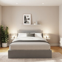 Gfw End Lift Ottoman Bed 135Cm Velvet Charcoal Grey Double - thumbnail 1