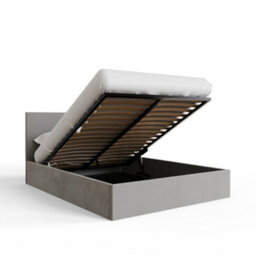 Gfw End Lift Ottoman Bed 135Cm Velvet Charcoal Grey Double - thumbnail 9