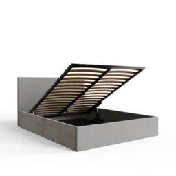 Gfw End Lift Ottoman Bed 135Cm Velvet Charcoal Grey Double - thumbnail 8