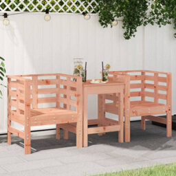 Berkfield Garden Chairs 2 Pcs 61.5X53X71 Cm Solid Wood Douglas - thumbnail 1