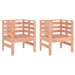 Berkfield Garden Chairs 2 Pcs 61.5X53X71 Cm Solid Wood Douglas - thumbnail 2