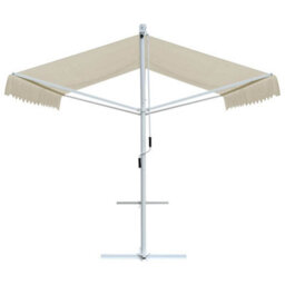 Walplus Free Standing Awning Garden Sun Shade Canopy Gazebo For Back Door, Porch, Patio 3X3 M Cream - thumbnail 3