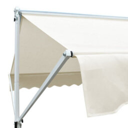 Walplus Free Standing Awning Garden Sun Shade Canopy Gazebo For Back Door, Porch, Patio 3X3 M Cream - thumbnail 6
