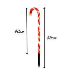 Shatchi 45 Led Outdoor Multicolour Candy Cane Lights - Pack Of 2 (10 Canes), Battery Operated, 8 Modes - thumbnail 6