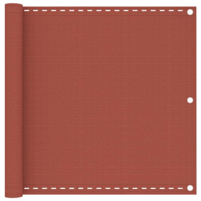 Berkfield Balcony Screen Terracotta 90X400 Cm Hdpe - image 1