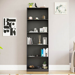 Lassic Vida Designs Cambridge Black 5 Tier Extra Large Bookcase Freestanding Shelving Unit (H)1750mm (W)600mm (D)240mm - thumbnail 5