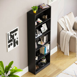 Lassic Vida Designs Cambridge Black 5 Tier Extra Large Bookcase Freestanding Shelving Unit (H)1750mm (W)600mm (D)240mm - thumbnail 6