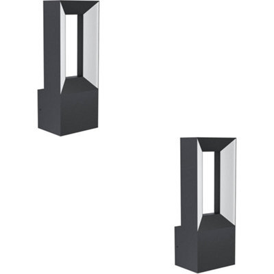 Loops 2 Pack Sleek Modern Black Led Wall Light For Indoor Spaces - Stylish Home Illumination - image 1