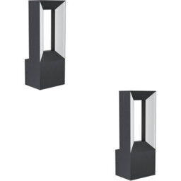 Loops 2 Pack Sleek Modern Black Led Wall Light For Indoor Spaces - Stylish Home Illumination - thumbnail 1