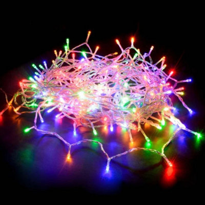 Best Artificial 100 Multi-Coloured Led's Clear Cable Connectable Outdoor Garden Party Waterproof String Lights (10M) Low Voltage Plug - image 1