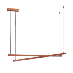 Luminosa Lighting Luminosa Miami Led Bar Pendant Ceiling Light Terracotta, 6260M, 3000K - thumbnail 5