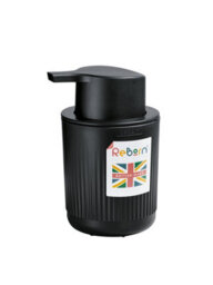 ReBorn® Reborn Recycled Soap Dispenser - Graphite Black Bathroom Soap Pump - Refillable With 250Ml Capacity - Made In The Uk - thumbnail 1