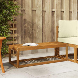 Walplus Outdoor Stool Bench Natural 115 X 43 X 37 Cm Solid Acacia Wood - thumbnail 1