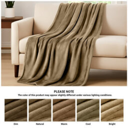 Pamposh Flannel Fleece King Size Throw Blankets Microfiber Solid Blankets For Bed And Couch Ultrasoft Plush Fleece Blanket - thumbnail 8