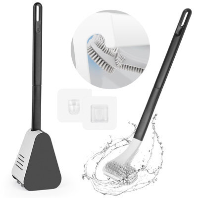 Deao Toys Golf Toilet Brush, Long Handle Golf Brush Head Toilet Brush, Flexible Silicone Golf Toilet Bowl Cleaner Brush, Toilet Cleaning Bru - image 1