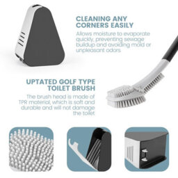 Deao Toys Golf Toilet Brush, Long Handle Golf Brush Head Toilet Brush, Flexible Silicone Golf Toilet Bowl Cleaner Brush, Toilet Cleaning Bru - thumbnail 7