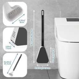 Deao Toys Golf Toilet Brush, Long Handle Golf Brush Head Toilet Brush, Flexible Silicone Golf Toilet Bowl Cleaner Brush, Toilet Cleaning Bru - thumbnail 5