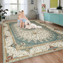 Ameha Willow Teal Cashmere Rugs Extra Large Area Non Slip Rug Livingroom Bedroom Carpet 200 X 290 Cm - thumbnail 4