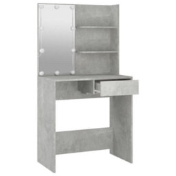 Walplus Dressing Table With Led Concrete Grey 74.5X40X141 Cm - thumbnail 7