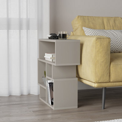 Decortie Karma Modern 5-Compartment Side End Table Living Room Sandstone H 60.5Cm - image 1