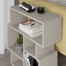 Decortie Karma Modern 5-Compartment Side End Table Living Room Sandstone H 60.5Cm - thumbnail 4