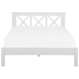 Beliani Bed Pine Wood Tannay 180 X 200 Cm (Eu Super King) White - thumbnail 4
