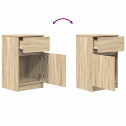 Berkfield Bedside Cabinet Sonoma Oak 39X35X65 Cm Engineered Wood - thumbnail 9