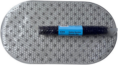 Edit: Euroshowers Grey Clear Oval Safety Suction Bath Mat - 690 X 390mm