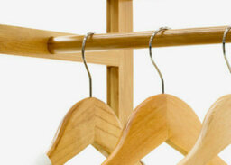 Modcraft Heavy Duty Wooden Clothes Stand Garment For Open Wardrobe With Wheels - thumbnail 9