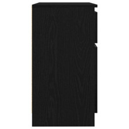 Berkfield Sideboard With Drawer Black Oak 71X35X65 Cm Engineered Wood - thumbnail 7