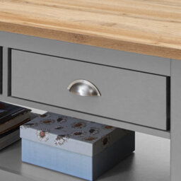 Timber Art Design Lisbon Light Grey Living Room 2 Drawer Coffee Table  Storage Furniture - thumbnail 5