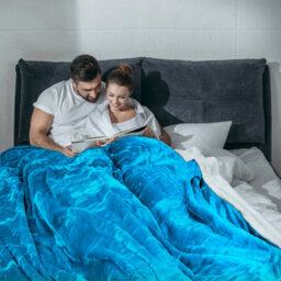 Ehc Warm & Soft Sherpa Flannel Fleece Microfiber Blanket, Double Bed, Turquoise - 150 Cm X 200 Cm - thumbnail 3