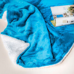 Ehc Warm & Soft Sherpa Flannel Fleece Microfiber Blanket, Double Bed, Turquoise - 150 Cm X 200 Cm - thumbnail 5