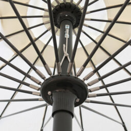 Sundaze 2.7M Cream Garden Fiberglass Rib Parasol Umbrella With Crank Tilt Mechanism Outdoor Patio - thumbnail 6